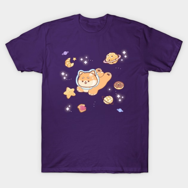 Cute Shiba Pastry Universe T-Shirt by Kukoo.Kat